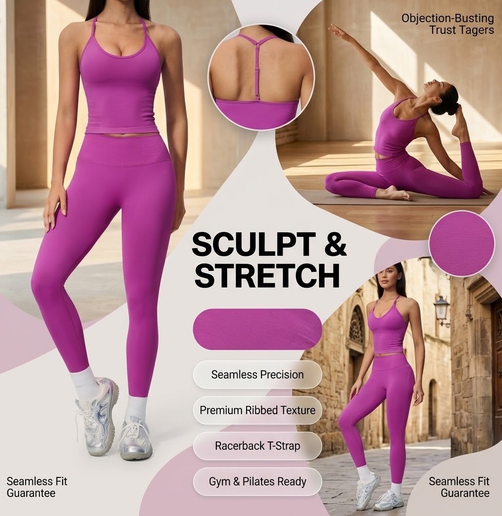 Seamless Ribbed Workout Tank Top - Luxuriöses Designer Nahtloses Yoga-Tanktop für Damen,