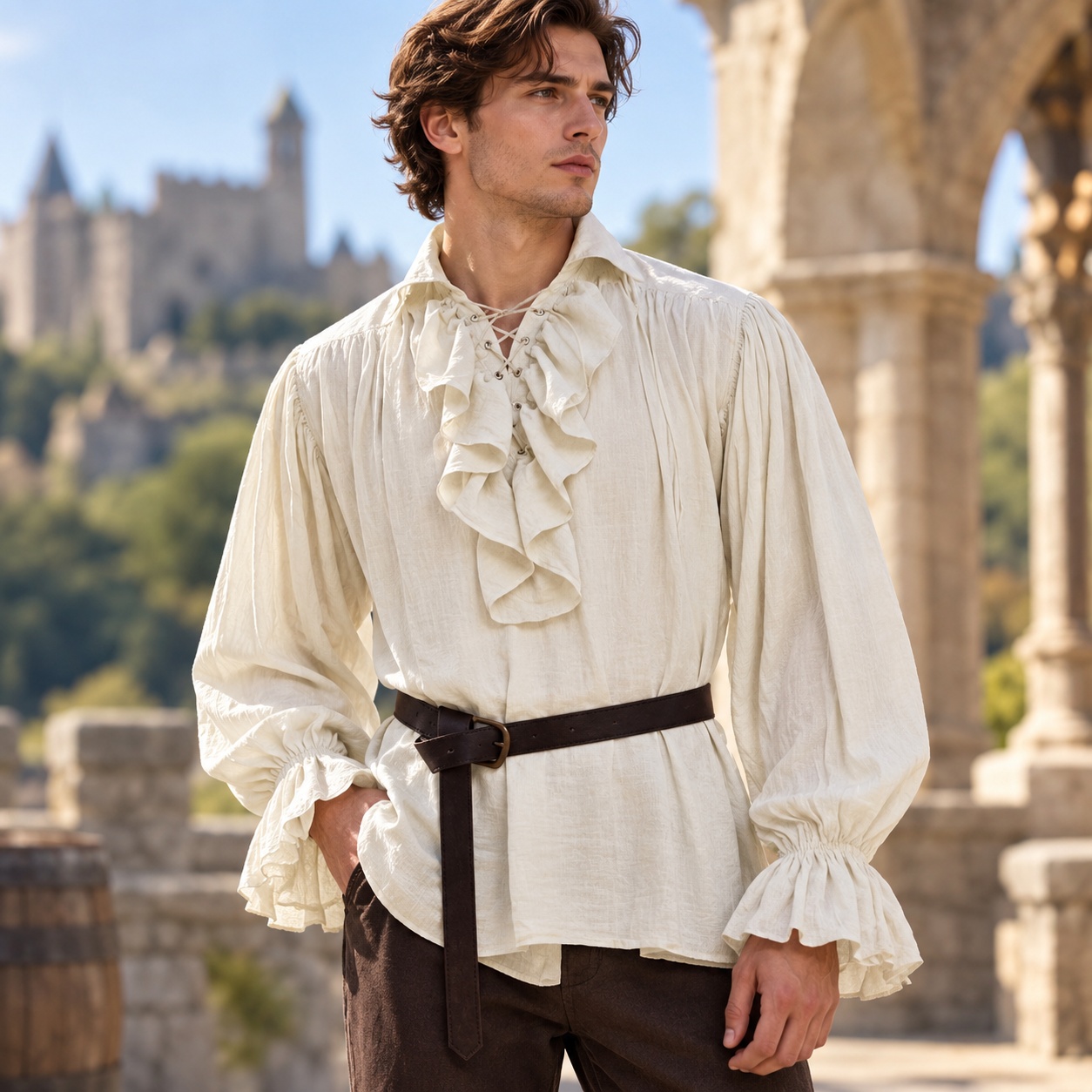 Tops - Leichtes Pullover-Oberteil mit Stehkragen, Taschendetail, kurzen