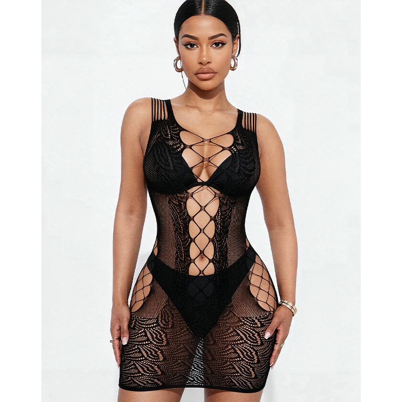 Sexy Dessous-Nachtwäsche für D – Sexy Mesh Sheer Bodycon Dress Bewertung und Preis