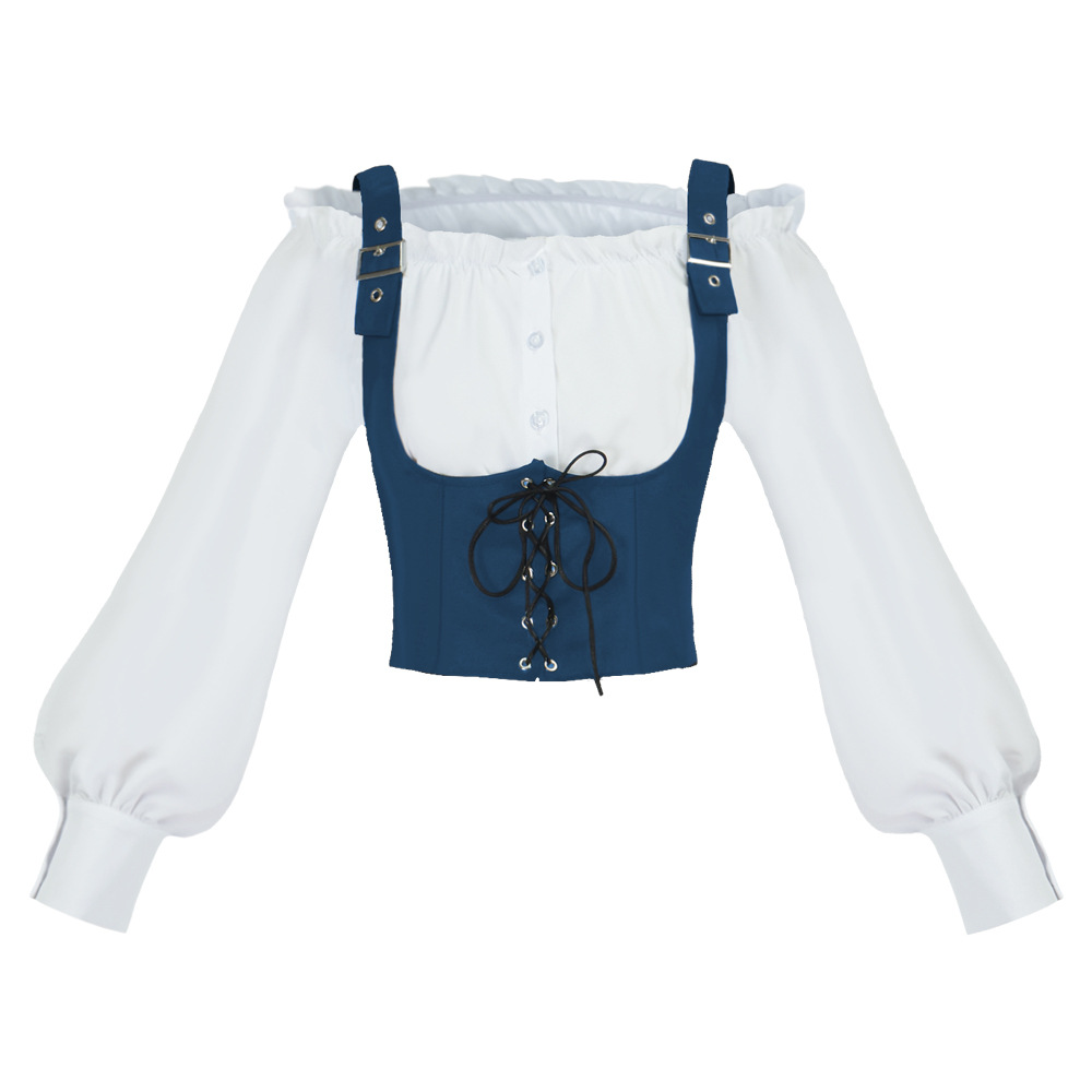 Retro-Bluse im Western-Stil fü – Tops Bewertung und Preis